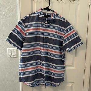 Men Polo button down striped shirt